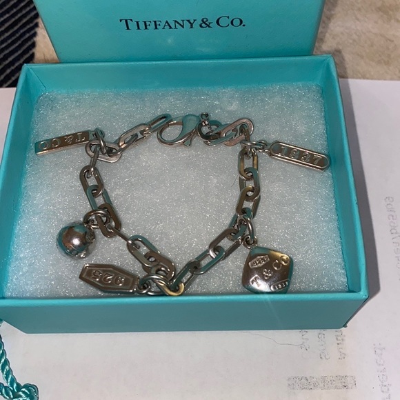 Auth 925Tiffany piece retired bracelet from 1837 silver collection 5th Ave charm - Picture 7 of 7